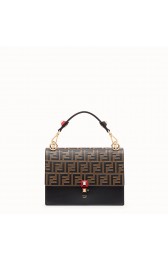 FENDI KAN I Black leather bag 8BT283A HV04876np57