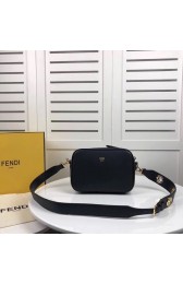 Fendi MINI CAMERA CASE Black leather bag 8BS019A HV00247Pu45