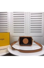 Fendi MINI CAMERA CASE Multicolor canvas bag 8BF097 apricot HV06355rd58