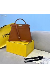 Fendi PEEKABOO ISEEU MEDIUM leather bag 70193 brown HV10493Oq54