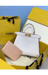 Fendi PEEKABOO ISEEU MEDIUM leather bag 70193 white HV07786wv88