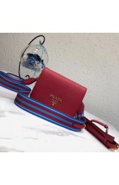 First-class Quality Prada calf leather shoulder bag 1BD102 red HV00988xO55