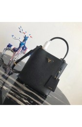 First-class Quality Prada Double Saffiano leather bag 1BA212 black HV06793fm32