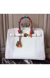 Hermes Birkin Tote Bag Croco Leather BK35 white HV08527JD28