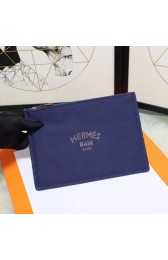 Hermes Cosmetic Bag H3700 Blue HV00924yx89