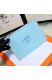 Hermes Cosmetic Bag H3700 Sky Blue HV11353Gh26