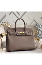 Hermes original Epsom Leather HB35O grey&gold Metal HV08042PC54