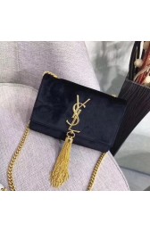 High Quality Imitation Yves Saint Laurent Monogramme Cross-body Shoulder Bag velvet 2826 black HV03995Vu82