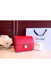 Imitation AAA Celine Classic Box Flap Bag Calfskin Leather 2263 Red HV02892kf15