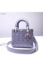 Imitation AAA Dior lucky badges Original sheepskin Tote Bag A88035 dark grey HV11287kf15