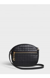 Imitation CELINE CROSS BODY MEDIUM C CHARM BAG IN QUILTED CALFSKIN 188353 BLACK HV00536Dl40