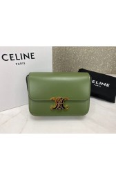 Imitation Celine MINI FOLCO BAG CANVAS CL01503 green HV07106Dl40