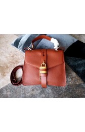 Imitation Chloe Original Buckskin Leather Lock Bag 3S088 Brown HV05786SU58