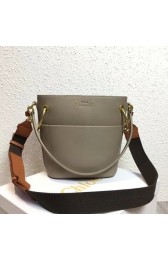 Imitation Fashion Chloe Roy Mini Smooth Leather Bucket Bag S126 grey HV02818kd19