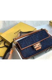 Imitation Fendi BAGUETTE LARGE Blue denim bag BR771A9 HV05838SU87