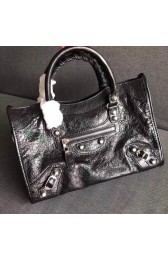 Imitation High Quality Balenciaga The City Handbag Calf leather 382568 black HV07792Bo39