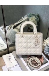 Imitation LADY DIOR ULTRA-MATTE MEDIUM BAG M0565IL white HV03009KV93