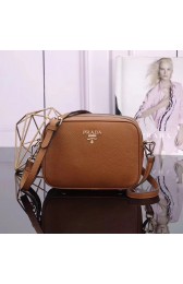 Imitation Prada Calf leather Shoulder Bag 1BH082 Camel HV10520sJ18