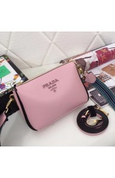 Imitation Prada leather shoulder bag 66136 pink HV04104KV93