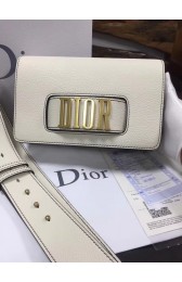 Jadior flap bag calfskin cross-body bag M8000 white HV03634KX51