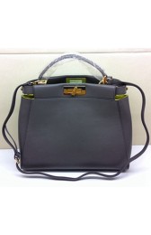 Knockoff AAAAA 2015 Fendi new model original leather 2311 dark gray HV00688Jc39