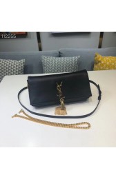 Knockoff Best Yves Saint Laurent Calfskin Leather Shoulder Bag 604276 black HV04255sm35