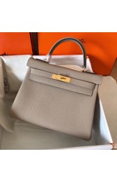 Knockoff Hermes original Togo leather kelly bag KL320 grey HV00047WW40