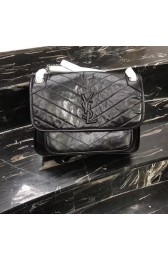 Knockoff High Quality Yves Saint Laurent Calfskin Leather Shoulder Bag 483265 Black HV09641Lg12