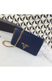 Knockoff Prada Saffiano leather shoulder bag 1BP012 blue HV05301yN38