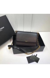 Knockoff SAINT LAURENT Bellechasse leather shoulder bag 513667 black HV05842WW40