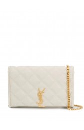 Knockoff SAINT LAURENT leather shoulder bag Y585031 white HV06803eF76