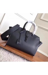 Knockoff SAINT LAURENT Monogram Cabas small leather tote 3807 black HV11382ch31