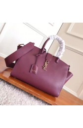 Knockoff SAINT LAURENT Monogram Cabas small leather tote 3807 Purple HV02423eF76