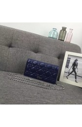 LADY DIOR CLUTCH IN BLUE CANNAGE LAMBSKIN S0204 HV09969lU52