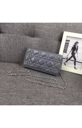 LADY DIOR CLUTCH IN GREY CANNAGE LAMBSKIN S0204 HV05913CD62