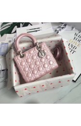 LADY DIOR LAMBSKIN BAG CAL44550 pink&silver-tone metal HV11400ED90