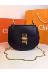 Luxury Chloe Drew Shoulder Bags Calfskin Leather 2709 Black HV08950UV86