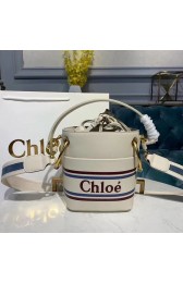 Luxury Chloe Roy Mini Smooth Leather Bucket Bag 3S508 White HV10973kp43