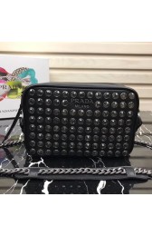 Luxury Replica Prada Diagramme bag with crystals 1BH103 black HV08134vv50