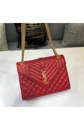 Luxury SAINT LAURENT Medium satchel 487206 red HV04486QT69