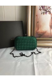 New BOTTEGA VENETA Knot snakeskin-trimmed satin clutch 62548 green HV01671Uf80