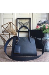 Prada Bibliotheque Handbag in Calf Leather 1BA156 dark blue HV09537vX95