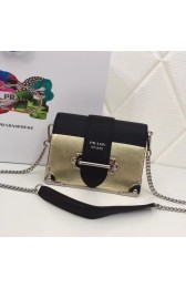 Prada Cahier calf leather bag 1BH018 gold HV11177Xw85