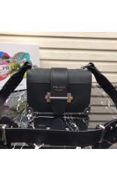 Prada Cahier leather bag 1BD045 black HV03535rf34