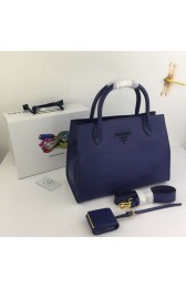 Prada Calfskin Leather Shoulder Bag 1BA155-1 dark blue HV08786rh54