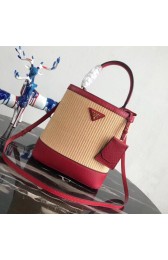 Prada Double Medium bag 1BA210 red HV07573Oq54