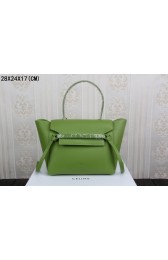 Replica 2015 celine belt tote bag in smooth calfskin 3368-1 green HV01284VA65