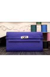 Replica 2015 Hermes kelly wallet new model 051300 brilliant blue HV05440KG80