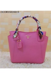 Replica 2015 Prada new models shopping bag 2435 pink HV00835ec82