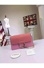 Replica AAA Chloe Faye Shoulder Bag Suede Leather 9201 Pink HV00789of41